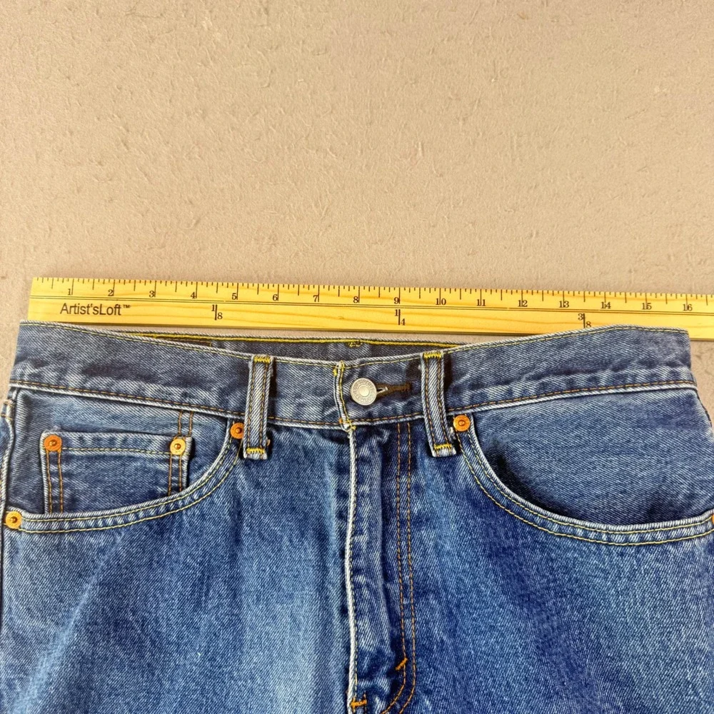 Levis 505 Regular Fit Straight Leg Jeans Mens 31x34 Blue Denim Medium Wash